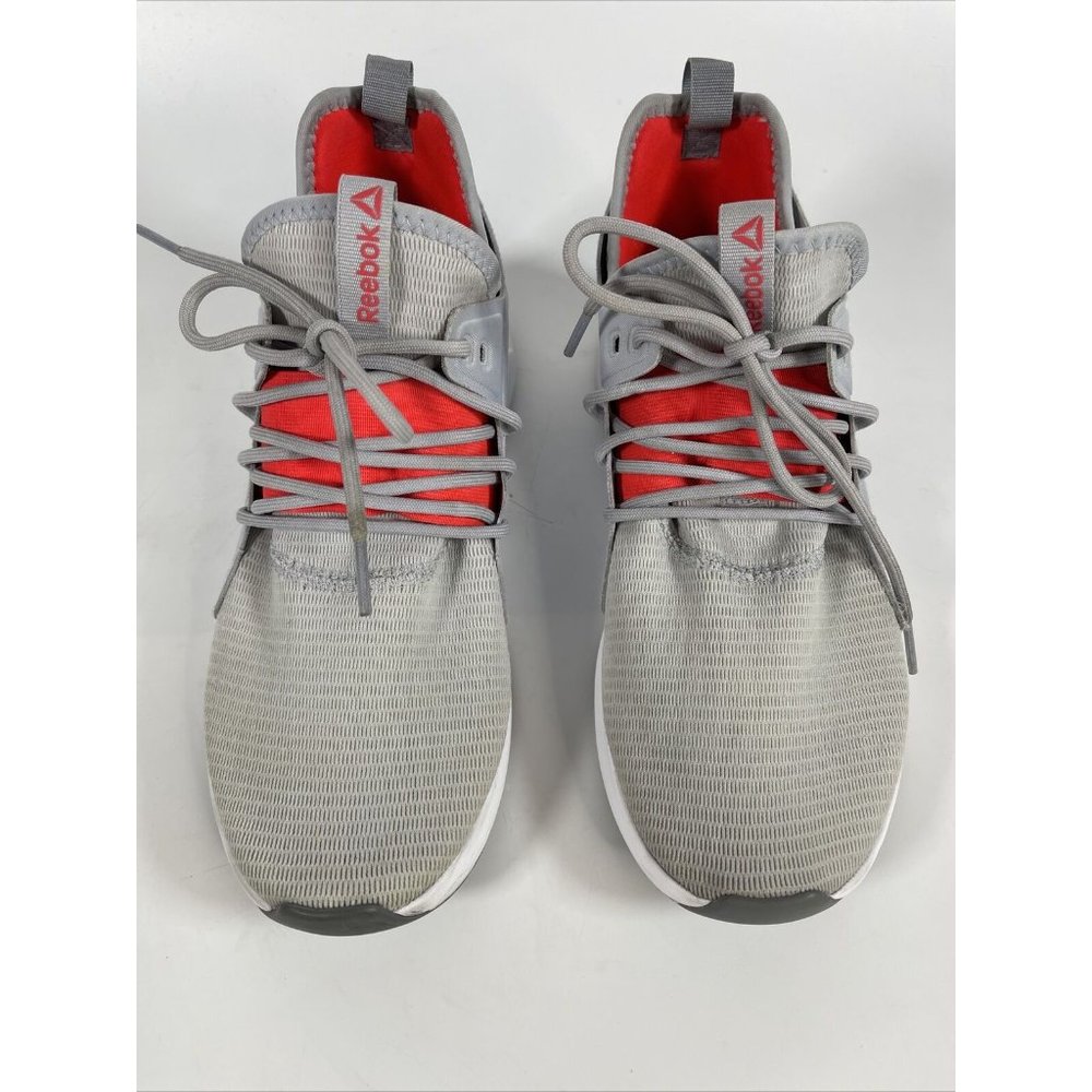 Reebok Mens CN6613 Canvas Low Top Lace Up Fashion Sneakers Size 7 Grey/Neon Red - Picture 12 of 15